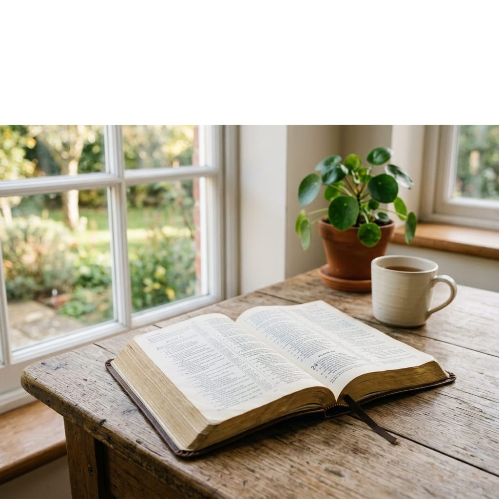 bible verses for healing open bible morning light